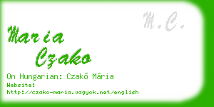 maria czako business card