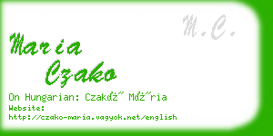 maria czako business card